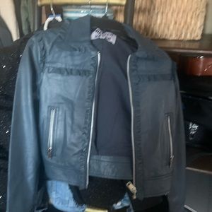 Blue leather Walter baker jacket